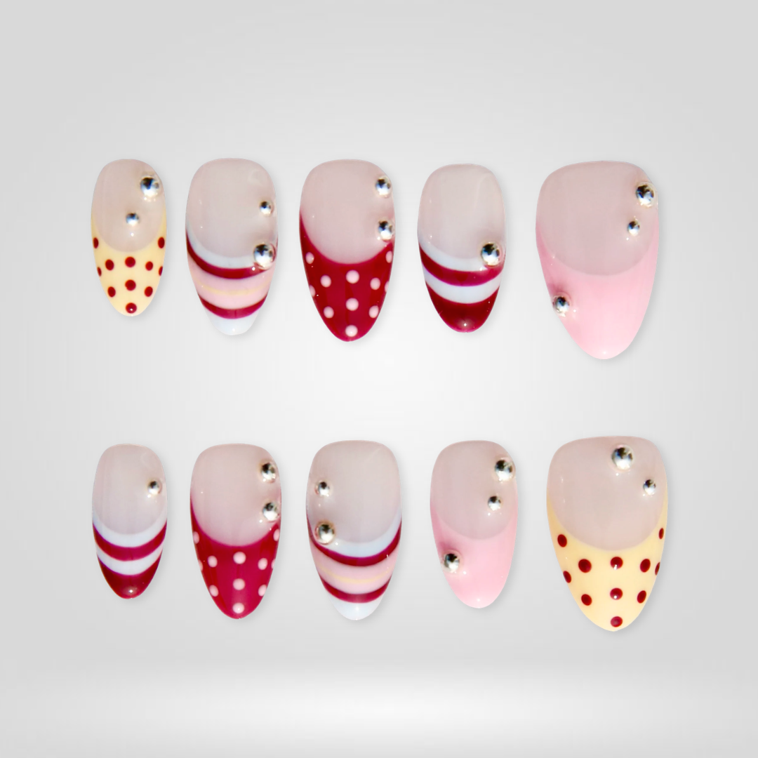 Summer Dots press-on nails - image 5 of 16, polka dot almond