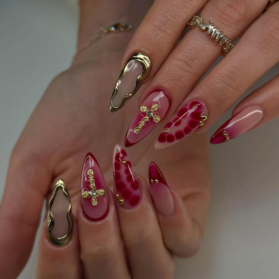 Petal Rush press-on nails - image 11 of 15, floral almond