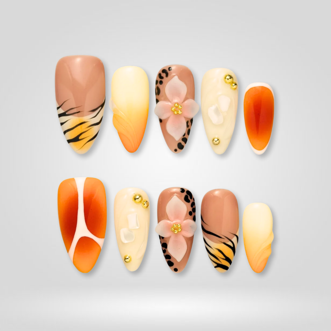 Autumn Muse press-on nails - image 5 of 15, sparkle almond
