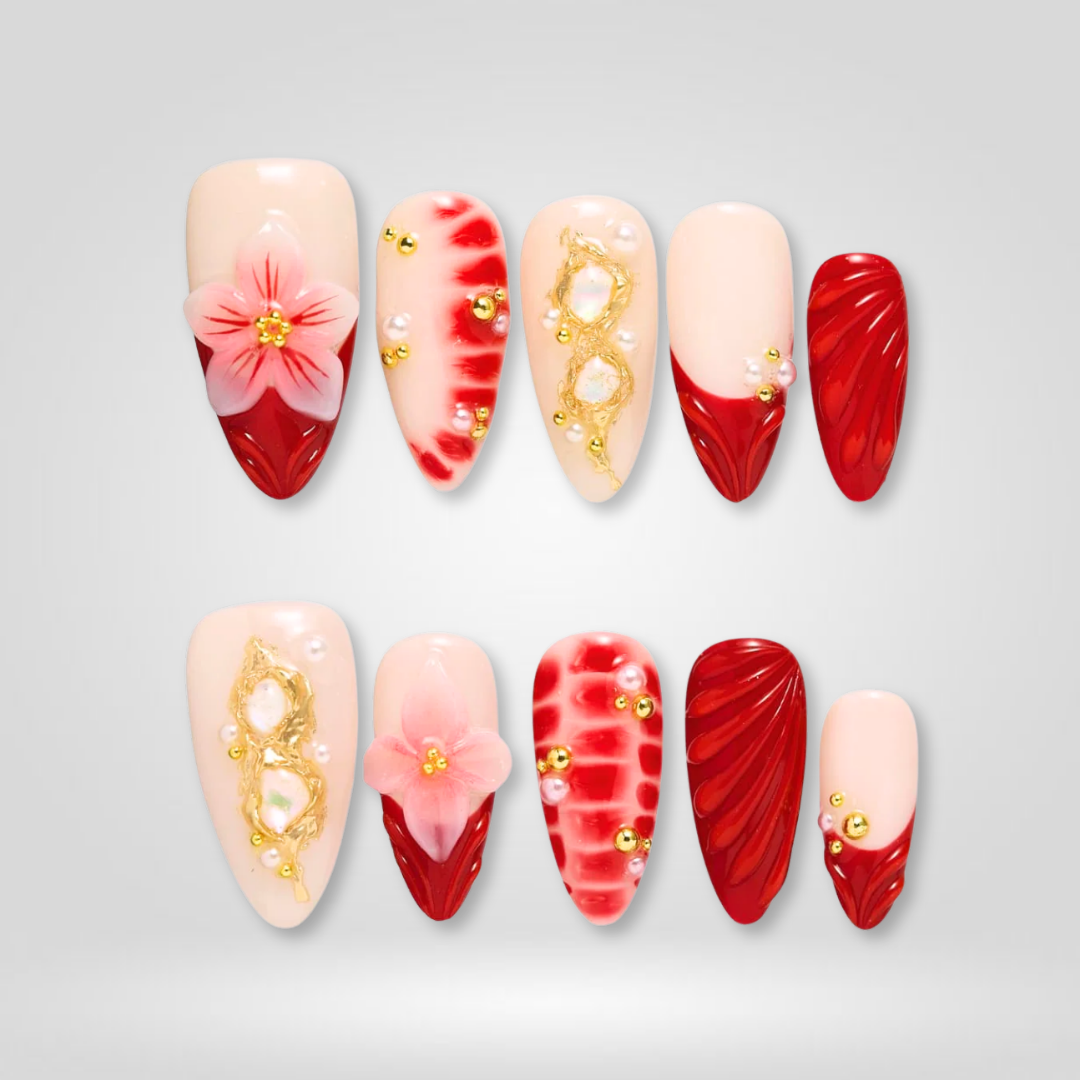 Autumn Muse press-on nails - image 6 of 15, sparkle almond