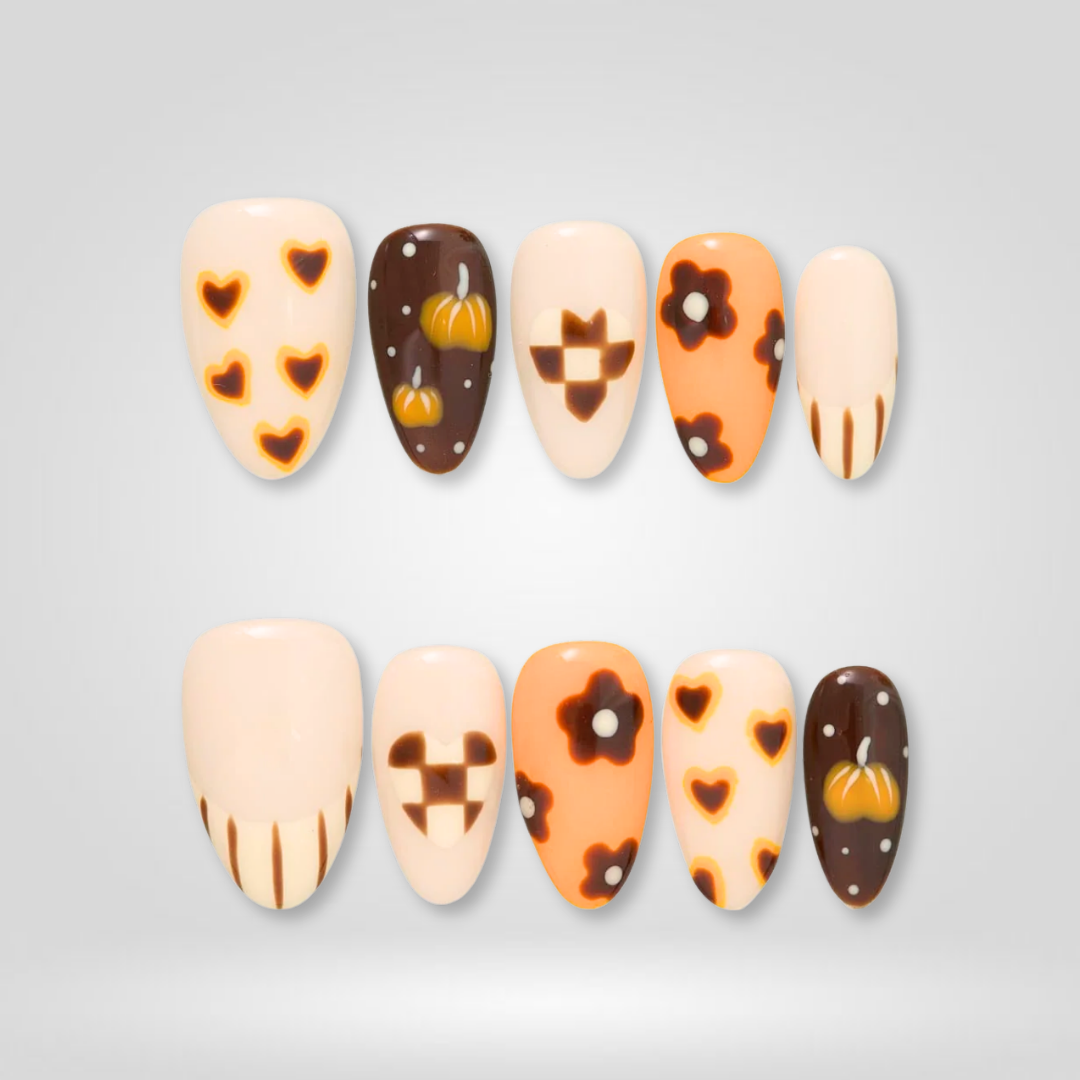 Autumn Muse press-on nails - image 7 of 15, sparkle almond
