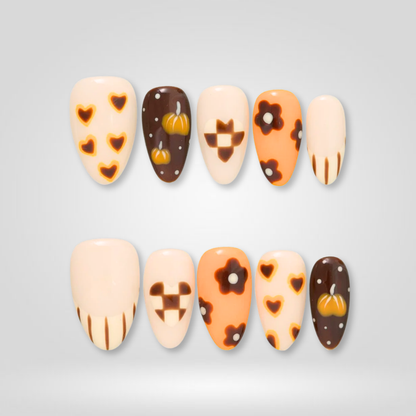 Autumn Muse press-on nails - image 7 of 15, sparkle almond