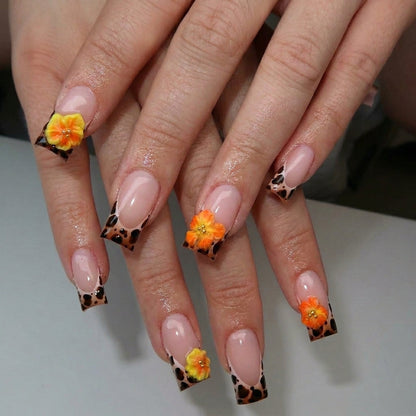 Tropical Garden press-on nails - image 8 of 14, cat-eye velvet almond