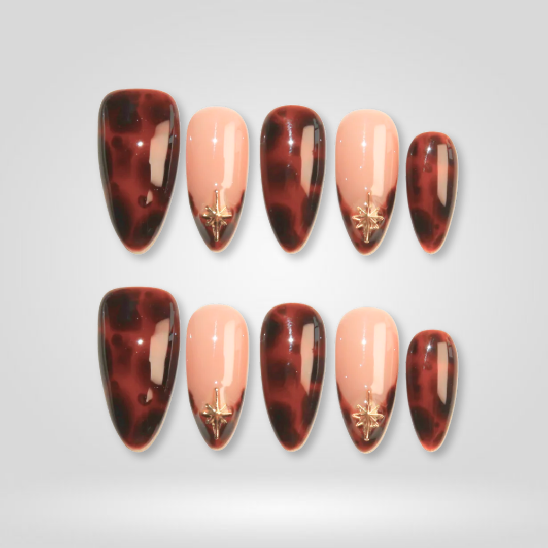 Autumn Muse press-on nails - image 12 of 15, sparkle almond