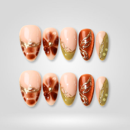Autumn Muse press-on nails - image 8 of 15, sparkle almond