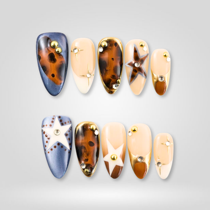Autumn Muse press-on nails - image 10 of 15, sparkle almond