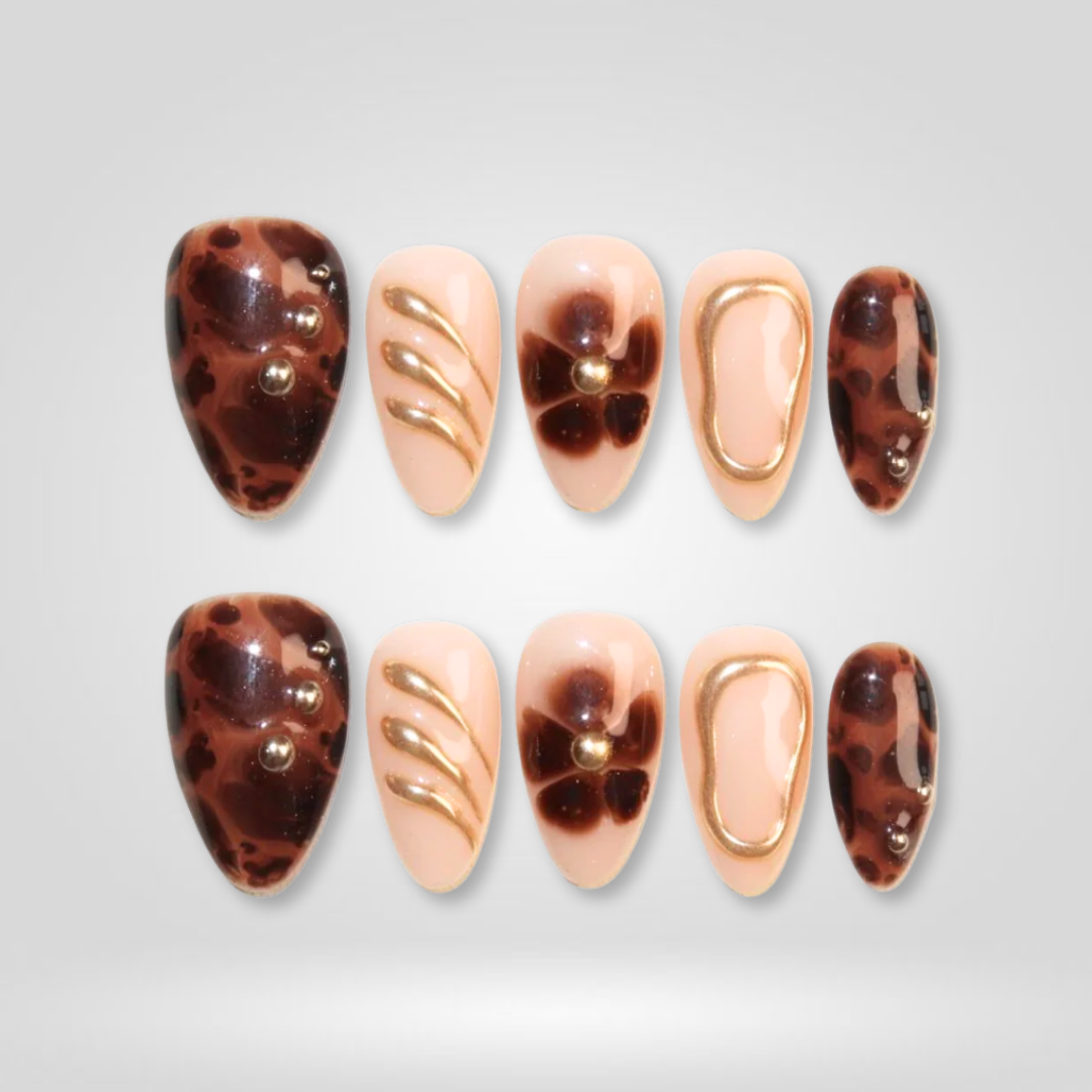 Autumn Muse press-on nails - image 11 of 15, sparkle almond