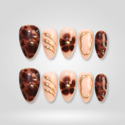 Autumn Muse press-on nails - image 11 of 15, sparkle almond