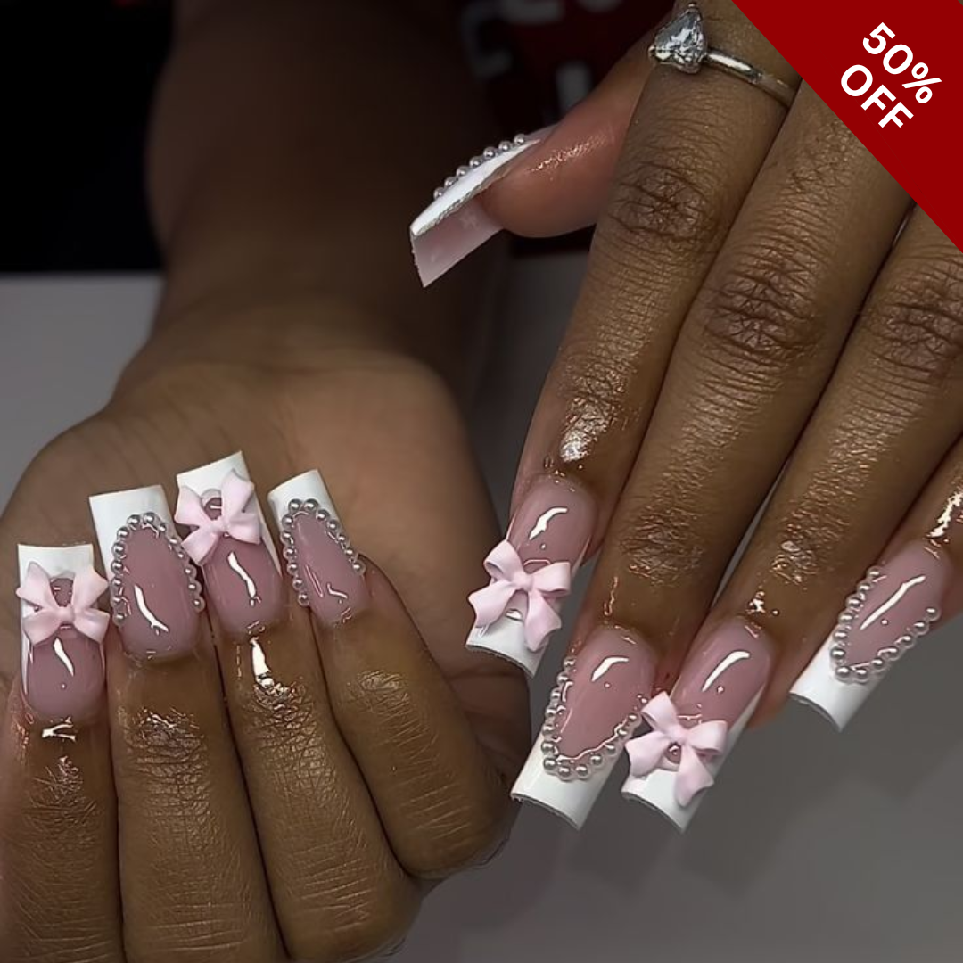 Whispered Petals press-on nails - image 6 of 15, cat-eye velvet almond