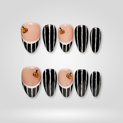Haunted Charm press-on nail set - XS to L sizing, seasonal design