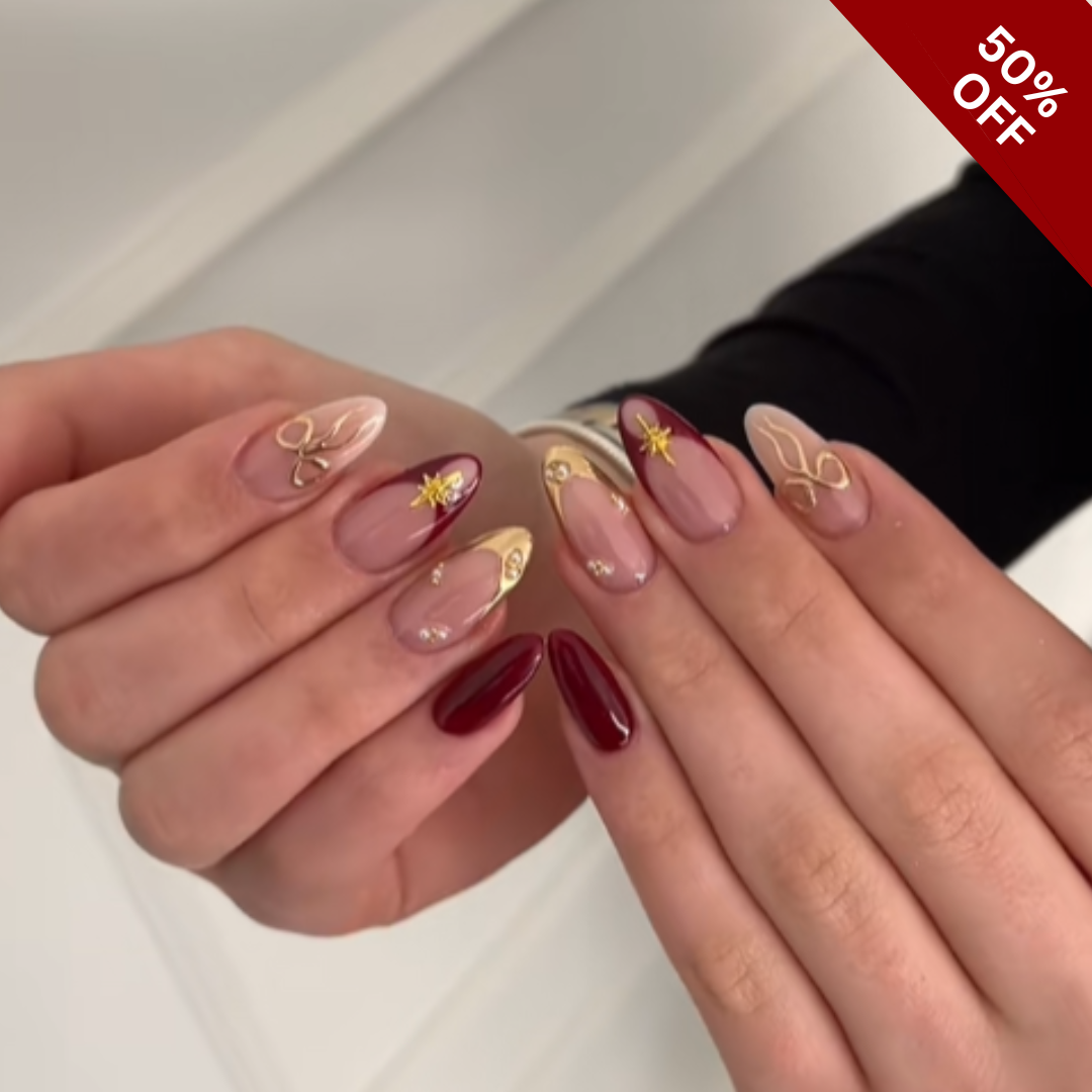 Soft Petals press-on nails - image 6 of 15, cat-eye velvet almond