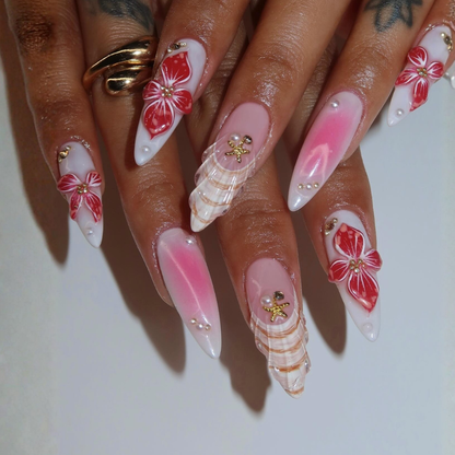 Tropical Muse press-on nails - image 6 of 15, cat-eye velvet almond