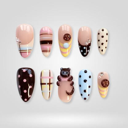 Summer Dot press-on nails - image 6 of 15, polka dot almond