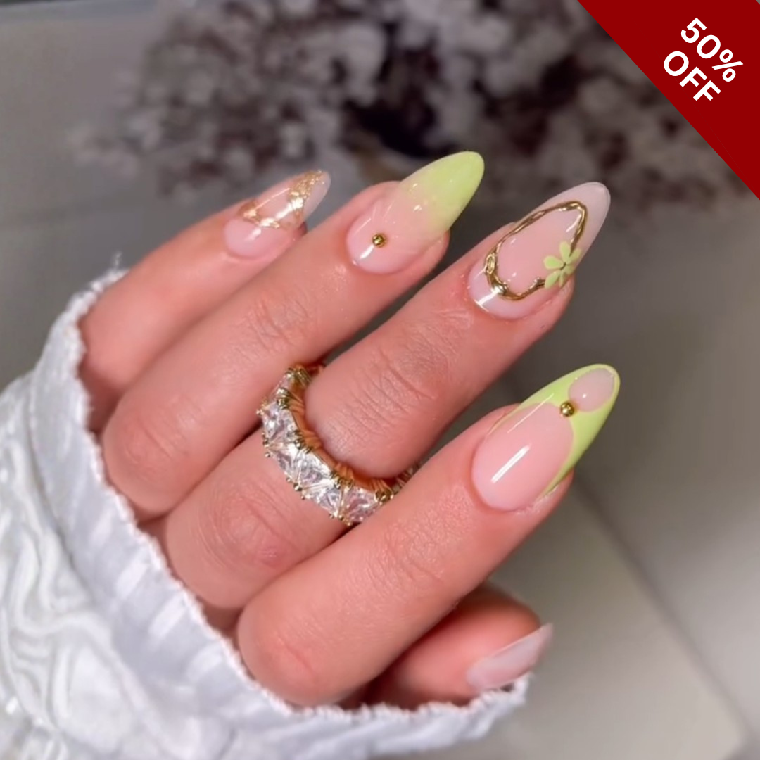 Soft Spring press-on nails - image 7 of 11, cat-eye velvet round