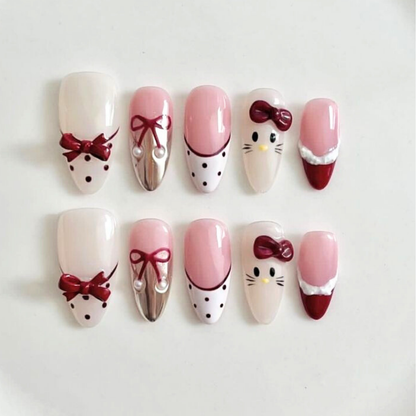 Whimsical Kit press-on nails - image 5 of 11, soft neutral almond