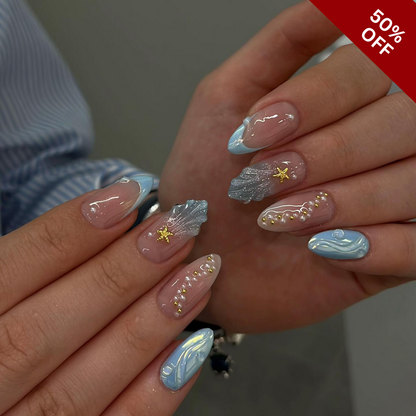 Blush Elegant press-on nails - image 7 of 15, cat-eye velvet almond