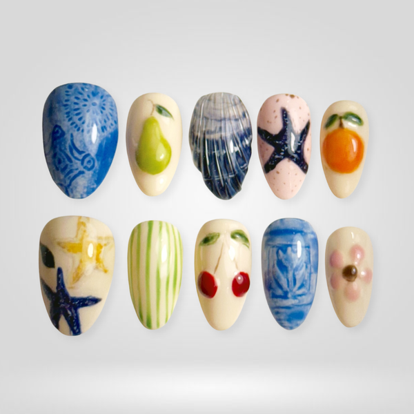 Coastal Fruit | Butter Yellow Almond Press-Ons press-on nail set