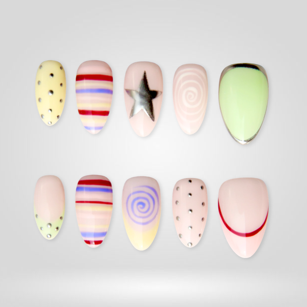 Summer Dots press-on nails - image 8 of 16, polka dot almond