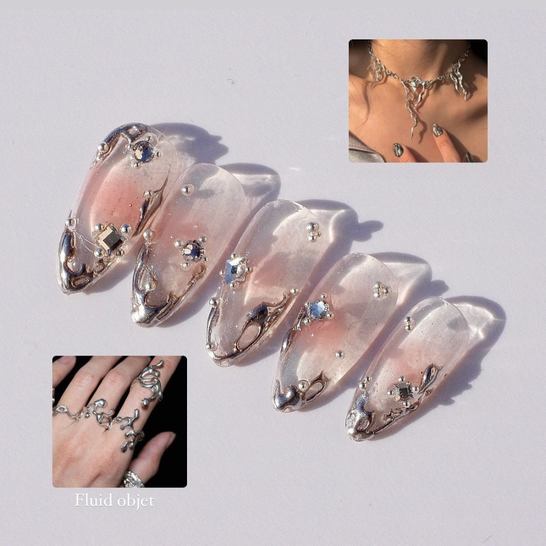 Dreamy Glow press-on nails - image 9 of 15, sparkle almond