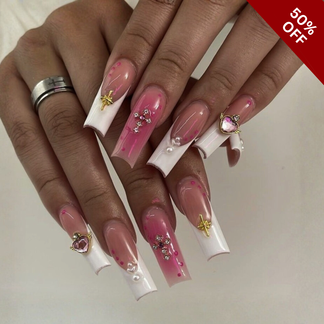 Whispered Petals press-on nails - image 7 of 15, cat-eye velvet almond
