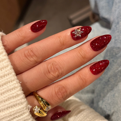 Holiday Magic press-on nail set - XS to L sizing, ombre gradient design