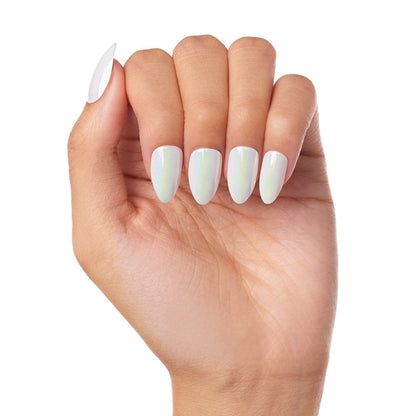 Moonlight press-on nail set - XS to L sizing, milky cloud dancer design