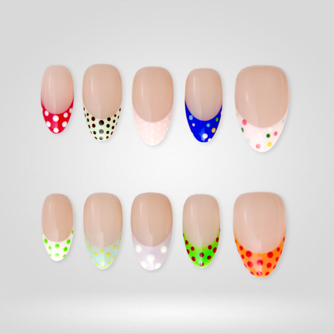 Summer Dots press-on nails - image 7 of 16, polka dot almond