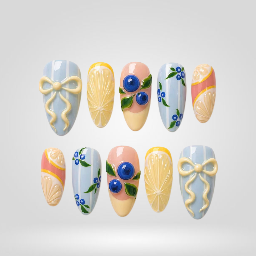 Playful Vibes press-on nails - image 10 of 13, cat-eye velvet almond