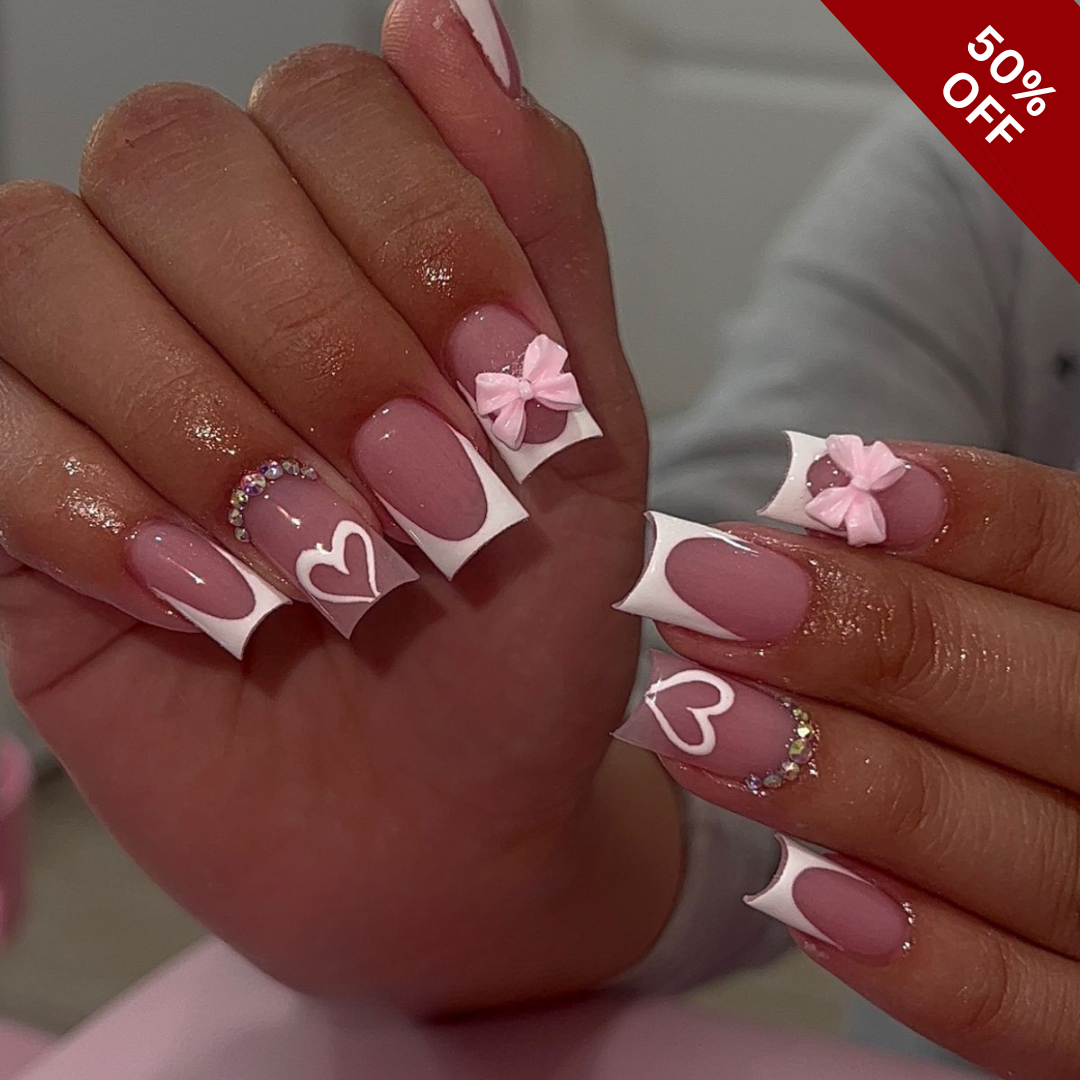 Whispered Petals press-on nails - image 8 of 15, cat-eye velvet almond