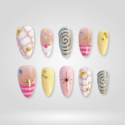 Summer Dot press-on nails - image 10 of 15, polka dot almond