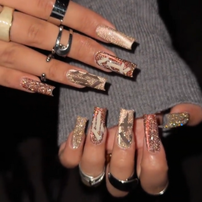 Funky Fusion press-on nails - image 12 of 17, seasonal coffin/ballerina