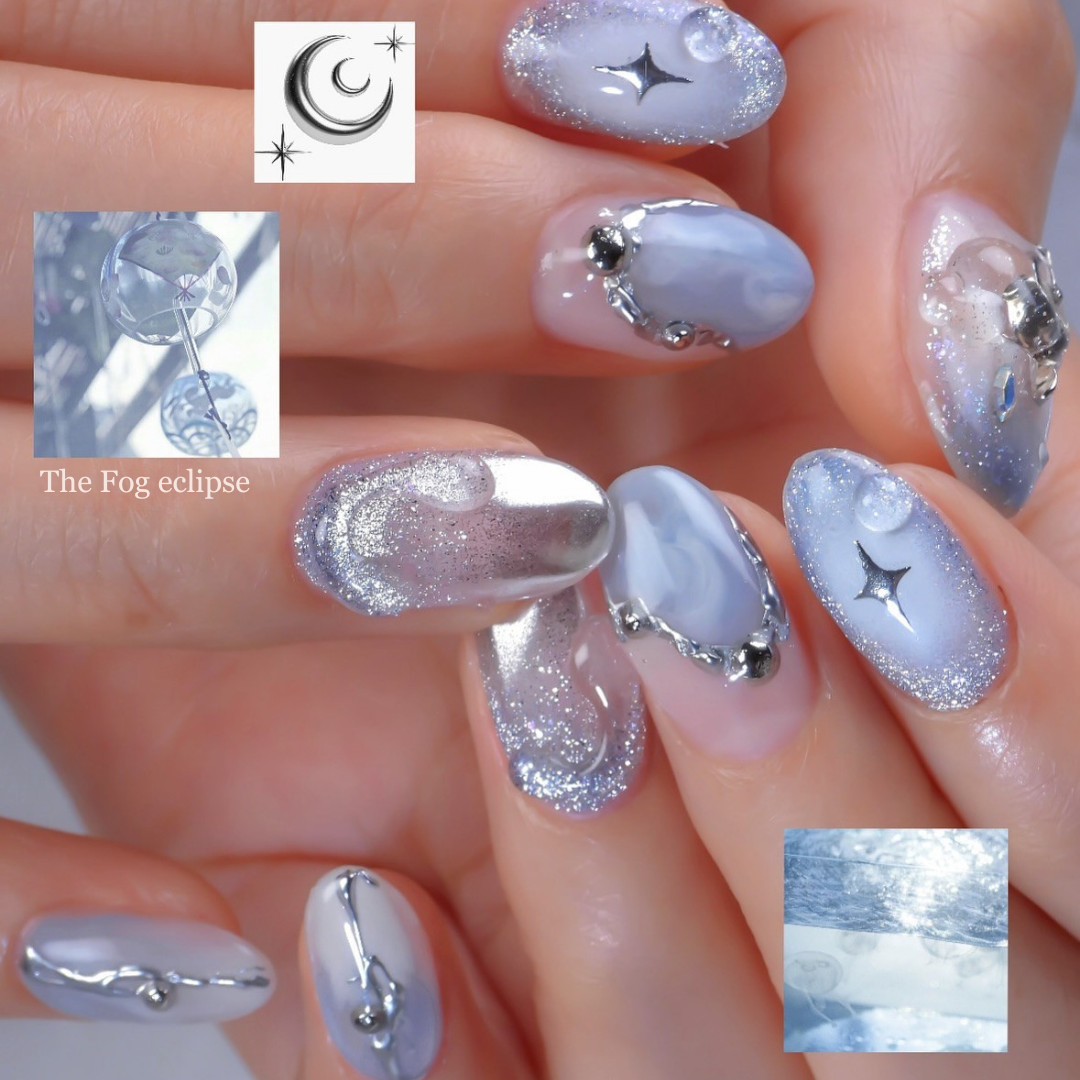 Dreamy Glow press-on nails - image 10 of 15, sparkle almond