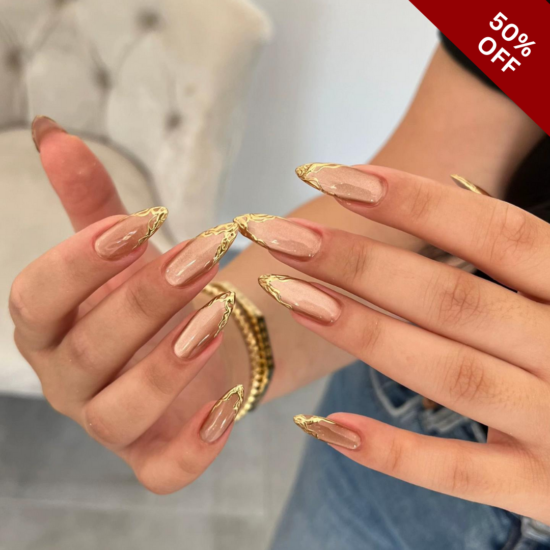 Blush Elegant press-on nails - image 8 of 15, cat-eye velvet almond