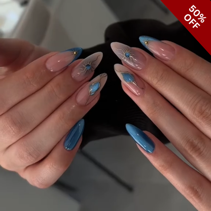 Golden Whisper press-on nails - image 11 of 16, cat-eye velvet almond