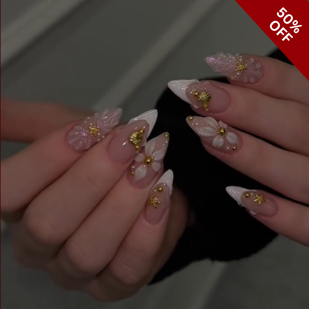 Golden Whisper press-on nails - image 12 of 16, cat-eye velvet almond