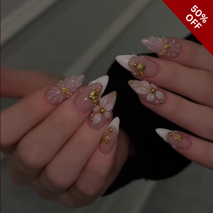 Golden Whisper press-on nails - image 12 of 16, cat-eye velvet almond