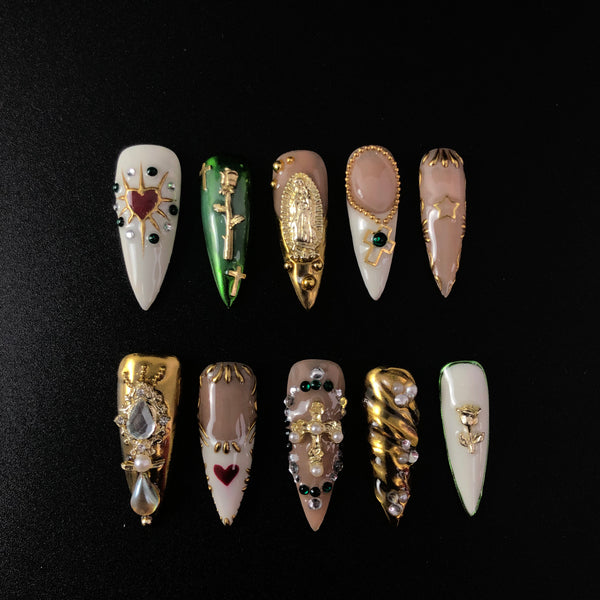 Luxurious Fusion Press On Nails