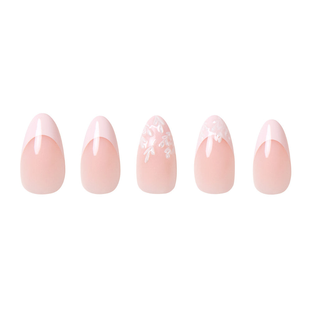 All Time Love press-on nails close-up texture detail - 3d sculptural finish, US shipping