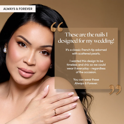 ALWAYS & FOREVER press-on nails - image 6 of 9, milky cloud dancer almond