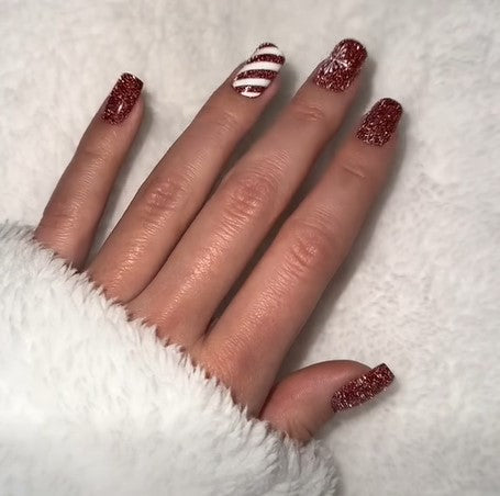 Festive Cheer press-on nails - image 11 of 16, ombre gradient almond