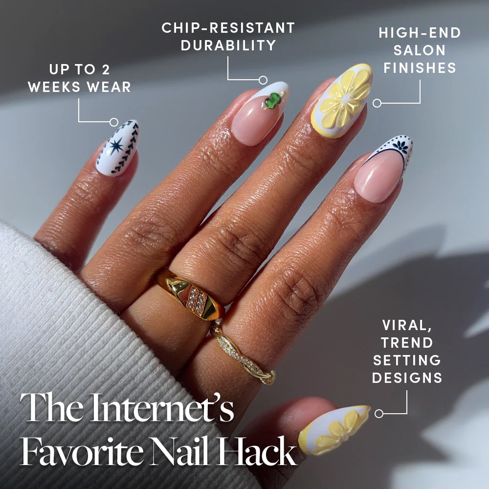 Aperitivo Hour press-on nails close-up texture detail - milky cloud dancer finish, US shipping