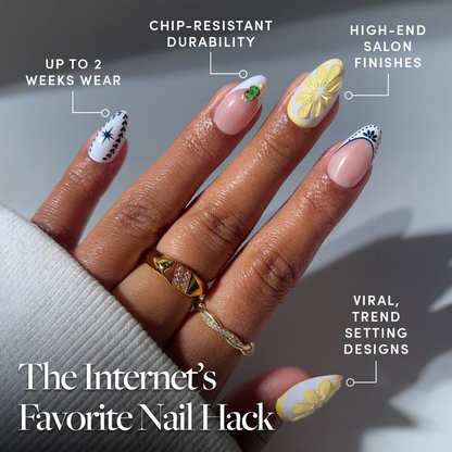 Aperitivo Hour press-on nails close-up texture detail - milky cloud dancer finish, US shipping