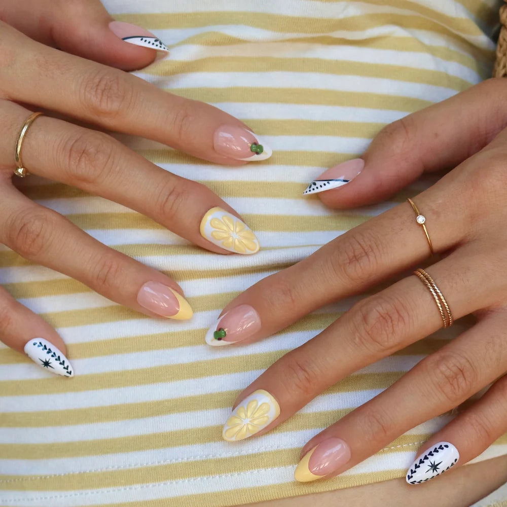 Aperitivo Hour press-on nails - image 5 of 8, milky cloud dancer almond