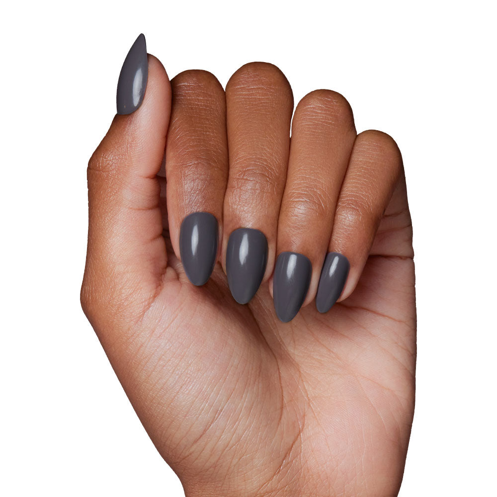 Ash Gray press-on nail set - XS to L sizing, seasonal design