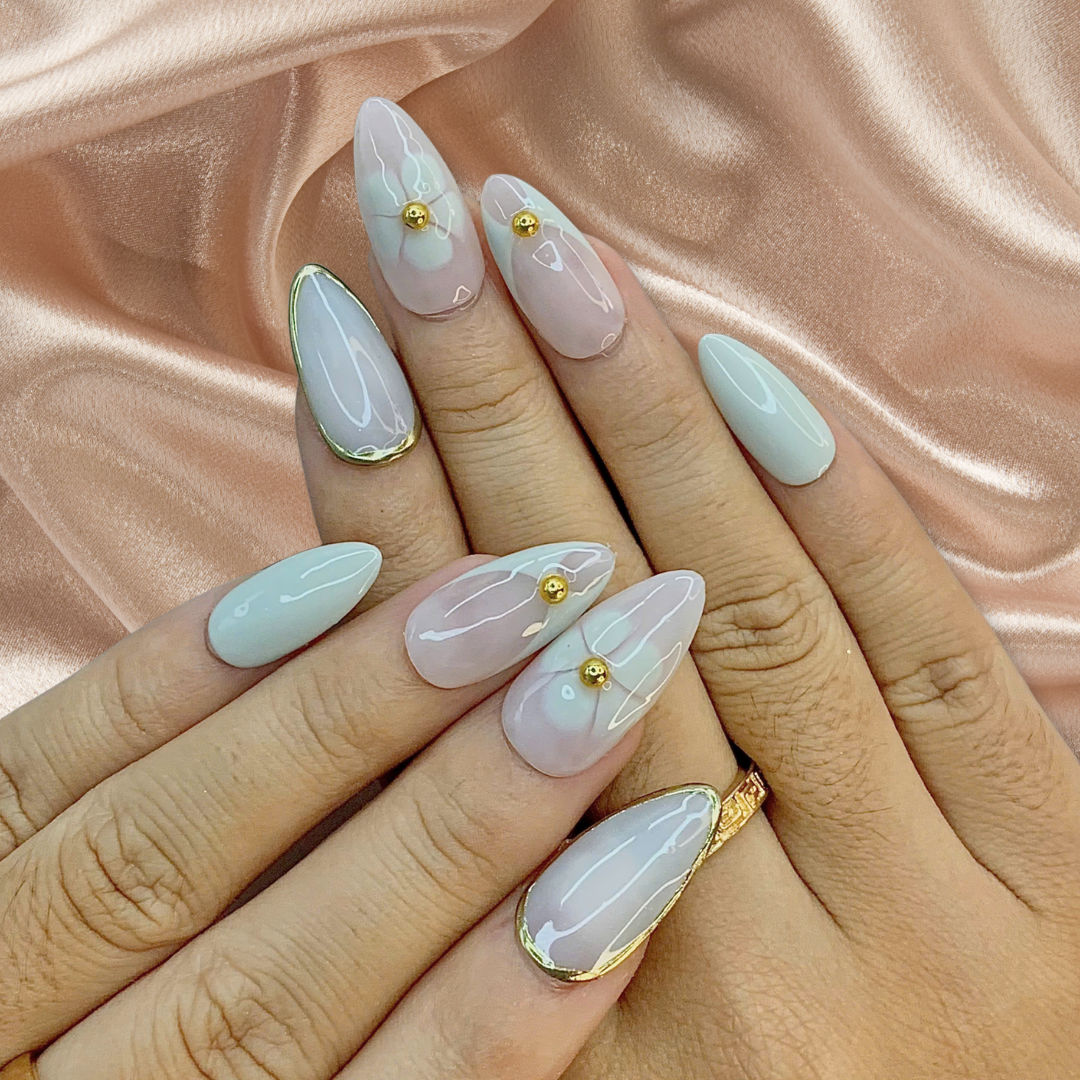 Luxe Essence press-on nails - image 8 of 15, pearl-shift square