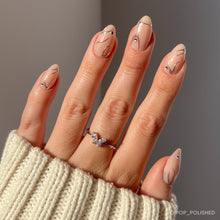 Astro 3d sculptural press-on nails - almond shape, front view