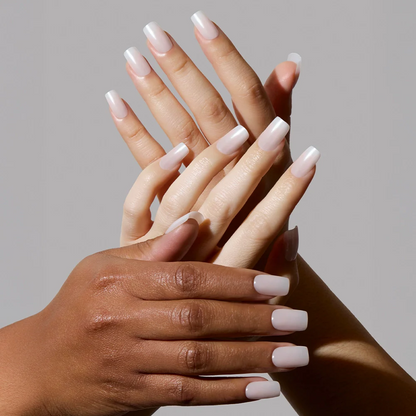 Bailey press-on nails close-up texture detail - jelly glaze finish, US shipping