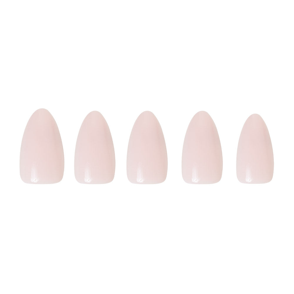 Ballet Pink press-on nails close-up texture detail - floral finish, US shipping