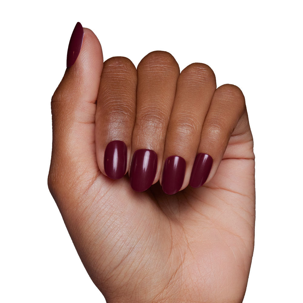 Berry Maroon press-on nail set - XS to L sizing, berry design