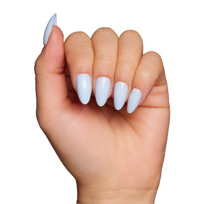 Blueberry Milk press-on nail set - XS to L sizing, milky cloud dancer design